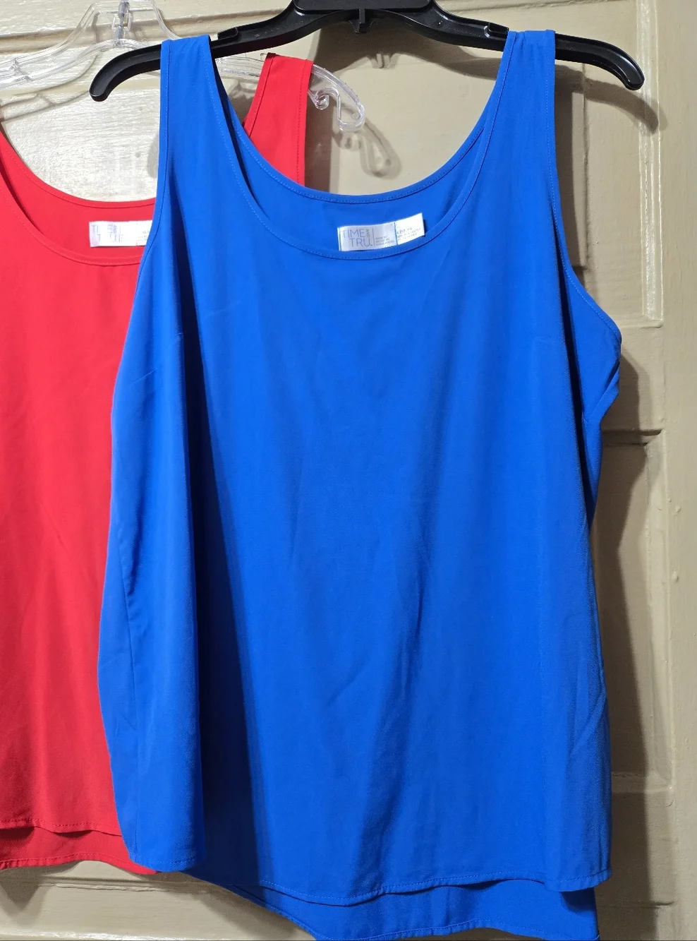 Time & Tru Bundle - 2 Tank Tops NWT Red & Blue Size: Large - Picture 2 of 4
